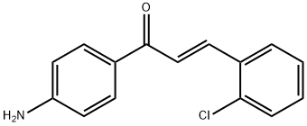 (2E)-1-(4-aminophenyl)-3-(2-chlorophenyl)prop-2-en-1-one Struktur