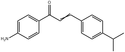 (2E)-1-(4-aminophenyl)-3-(4-isopropylphenyl)prop-2-en-1-one Struktur