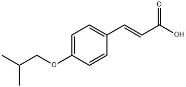 (2E)-3-(4-イソブトキシフェニル)アクリル酸 化学構造式