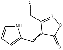 (4E)-3-(chloromethyl)-4-(1H-pyrrol-2-ylmethylene)isoxazol-5(4H)-one Structure