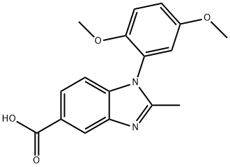 1-(2,5-dimethoxyphenyl)-2-methyl-1H-benzimidazole-5-carboxylic acid Structure