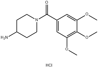 1-(3,4,5-trimethoxybenzoyl)piperidin-4-amine hydrochloride Structure