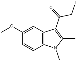 2-iodo-1-(5-methoxy-1,2-dimethyl-1H-indol-3-yl)ethanone Structure