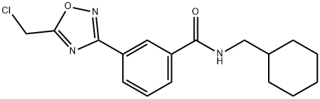 3-[5-(chloromethyl)-1,2,4-oxadiazol-3-yl]-N-(cyclohexylmethyl)benzamide Structure
