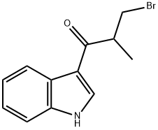 3-bromo-1-(1H-indol-3-yl)-2-methylpropan-1-one Structure