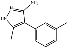 3-methyl-4-(3-methylphenyl)-1H-pyrazol-5-amine Structure
