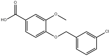 4-[(3-chlorobenzyl)oxy]-3-methoxybenzoic acid Structure