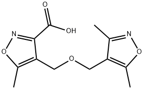 4-{[(3,5-dimethylisoxazol-4-yl)methoxy]methyl}-5-methylisoxazole-3-carboxylic acid Structure