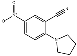 5-nitro-2-pyrrolidin-1-ylbenzonitrile 化学構造式