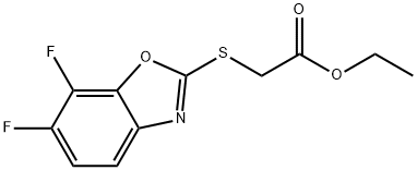 ethyl [(6,7-difluoro-1,3-benzoxazol-2-yl)thio]acetate Structure