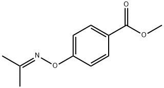 4-{[(1-メチルエチリデン)アミノ]オキシ}安息香酸メチル 化学構造式