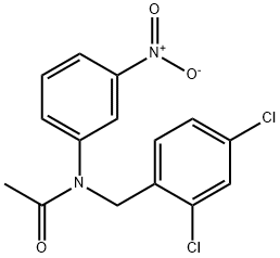 N-(2,4-dichlorobenzyl)-N-(3-nitrophenyl)acetamide Struktur