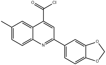 2-(1,3-benzodioxol-5-yl)-6-methylquinoline-4-carbonyl chloride Structure