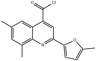 6,8-dimethyl-2-(5-methyl-2-furyl)quinoline-4-carbonyl chloride Struktur