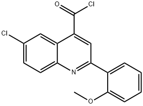 6-chloro-2-(2-methoxyphenyl)quinoline-4-carbonyl chloride Struktur