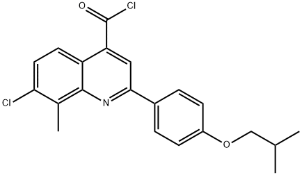 7-chloro-2-(4-isobutoxyphenyl)-8-methylquinoline-4-carbonyl chloride Struktur