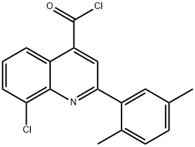 8-chloro-2-(2,5-dimethylphenyl)quinoline-4-carbonyl chloride Structure