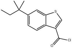 6-(1,1-dimethylpropyl)-1-benzothiophene-3-carbonyl chloride Struktur