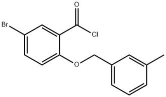 5-bromo-2-[(3-methylbenzyl)oxy]benzoyl chloride Structure