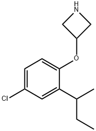 3-[2-(sec-Butyl)-4-chlorophenoxy]azetidine Struktur