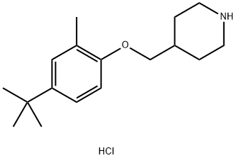 4-{[4-(tert-Butyl)-2-methylphenoxy]-methyl}piperidine hydrochloride Struktur