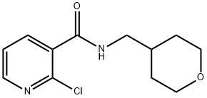 2-Chloro-N-(tetrahydro-2H-pyran-4-ylmethyl)-nicotinamide Struktur
