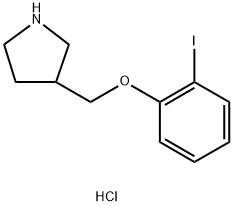 3-[(2-Iodophenoxy)methyl]pyrrolidine hydrochloride Struktur