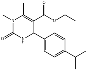 4-(4-イソプロピルフェニル)-1,6-ジメチル-2-オキソ-1,2,3,4-テトラヒドロ-5-ピリミジンカルボン酸エチル 化学構造式