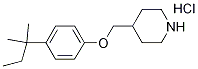 4-{[4-(tert-Pentyl)phenoxy]methyl}piperidinehydrochloride Structure