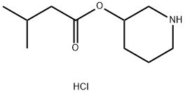 3-Piperidinyl 3-methylbutanoate hydrochloride Structure