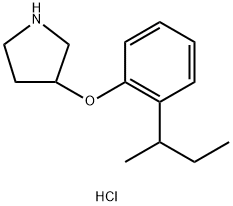 3-[2-(sec-Butyl)phenoxy]pyrrolidine hydrochloride Struktur