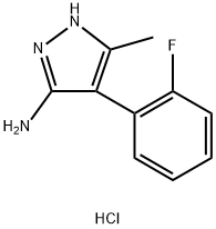 4-(2-Fluoro-phenyl)-5-methyl-2H-pyrazol-3-ylaminehydrochloride, 1257878-84-4, 结构式