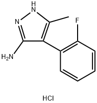 4-(2-Fluoro-phenyl)-5-methyl-2H-pyrazol-3-ylaminehydrochloride Structure