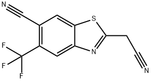 2-(Cyanomethyl)-5-(trifluoromethyl)-1,3-benzothiazole-6-carbonitrile Structure