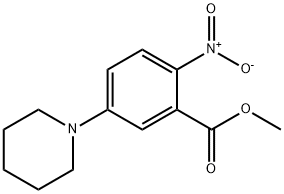 Methyl 2-nitro-5-piperidinobenzenecarboxylate Struktur