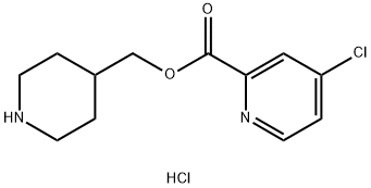 4-クロロ-2-ピリジンカルボン酸4-ピペリジニルメチル塩酸塩 化学構造式