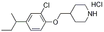 4-{[4-(sec-Butyl)-2-chlorophenoxy]-methyl}piperidine hydrochloride Struktur