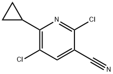 2,5-二氯-6-环丙基烟腈, 1135283-17-8, 结构式