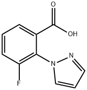 3-Fluoro-2-(1H-pyrazol-1-yl)benzoic acid Structure