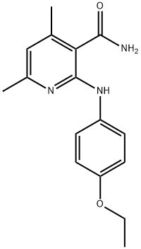 2-[(4-乙氧苯基)氨基]-4,6-二甲基烟酰胺 结构式