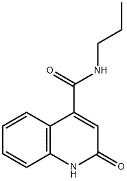 4-quinolinecarboxamide, 2-hydroxy-N-propyl- Structure