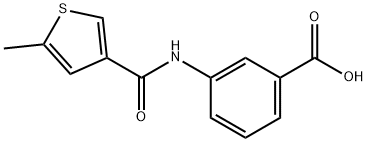 benzoic acid, 3-[[(5-methyl-3-thienyl)carbonyl]amino]- Structure