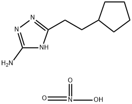 1H-1,2,4-triazol-3-amine, 5-(2-cyclopentylethyl)-,1234850-86-2,结构式