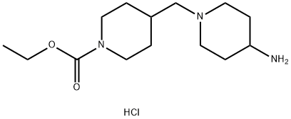 1-piperidinecarboxylic acid, 4-[(4-amino-1-piperidinyl)met|4-[(4-氨基哌啶-1-基)甲基]哌啶-1-甲酸二盐酸盐乙基