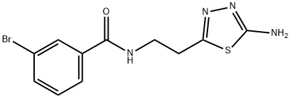 N-[2-(5-氨基-1,3,4-噻二唑-2-基)乙基]-3-溴苯甲酰胺, 1199215-70-7, 结构式