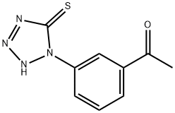1-[3-(5-巯基-1H-四唑-1-基)苯基]乙酮, 872473-32-0, 结构式