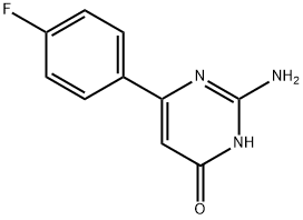 2-氨基-6-(4-氟苯基)嘧啶-4(3H)-酮 结构式