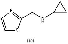 N-(噻唑-2-基甲基)环丙胺二盐酸盐,1185383-89-4,结构式