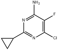 6-Chloro-2-cyclopropyl-5-fluoropyrimidin-4-amine,1311275-34-9,结构式