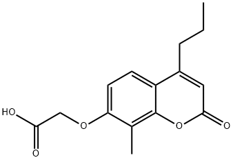 [(8-Methyl-2-oxo-4-propyl-2H-chromen-7-yl)oxy]-acetic acid Struktur